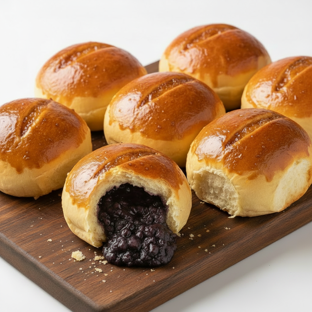 Pan de Monggo – Filipino Sweet Mung Bean Filled Bread Roll