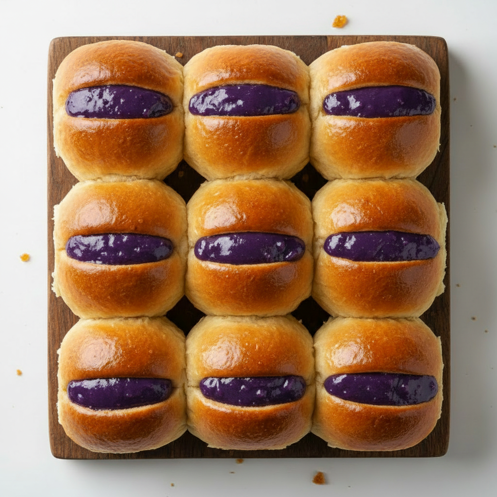 Pan de Ube Bites in a Cup – Filipino Ube Filled Bread Bites